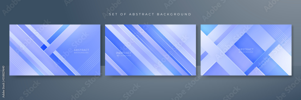Set of soft blue and purple gradient background Set of soft blue and purple gradient background