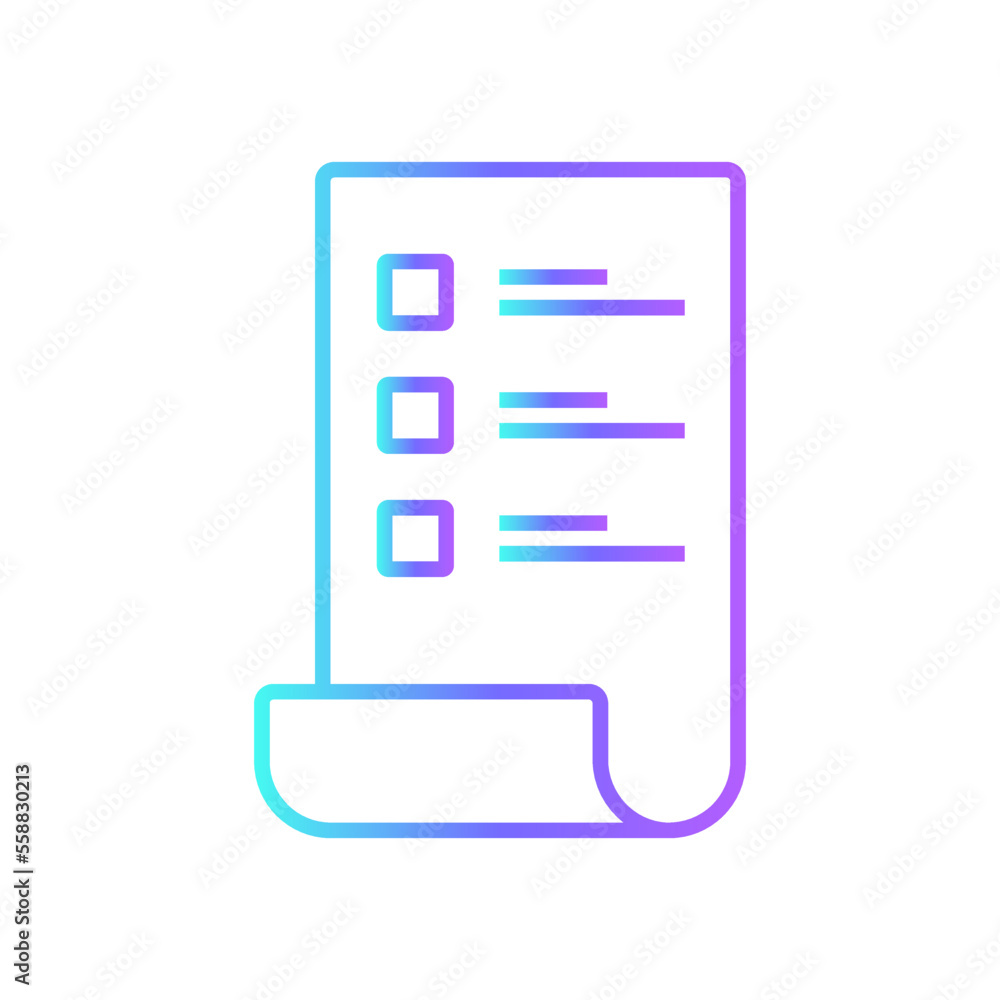 Audit Fintech startup icon with blue gradient outline style Audit Fintech startup icon with blue gradient outline style