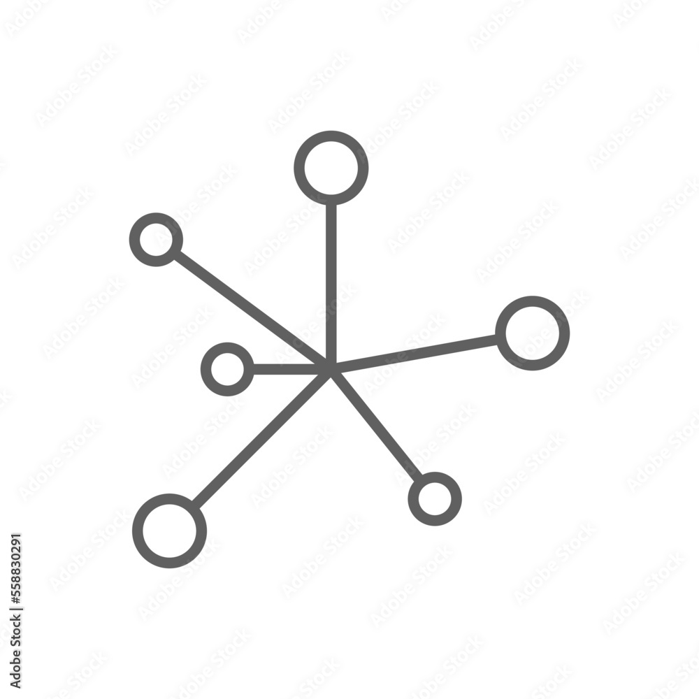 NETWORK Fintech startup icon with black outline style NETWORK Fintech startup icon with black outline style
