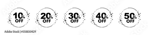 10,50%off sign on white background 