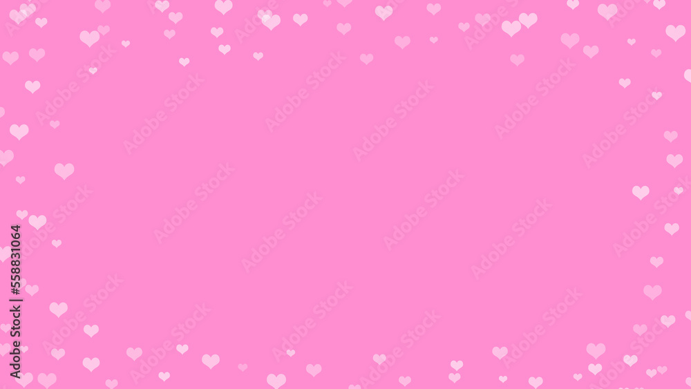 love falling with pink background for valentine day card