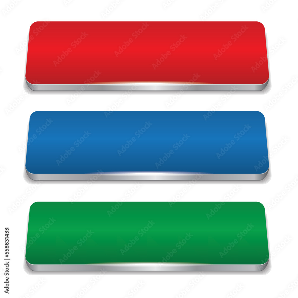 colorful web buttons set isolated on a white background colorful web buttons set isolated on a white background