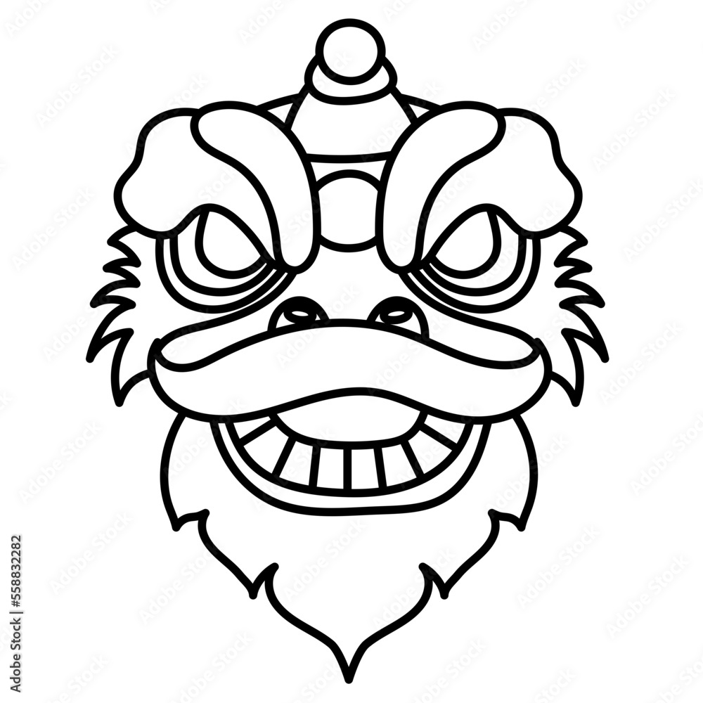 Lion Dance line icon Lion Dance line icon