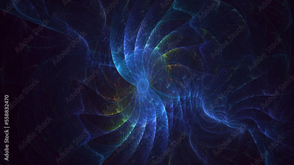 Obraz premium 3D rendering abstract multicolor fractal light background