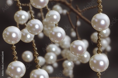 Pearl Pearls June Birthstone Gem Gemstone Jewel Crystal Seamless Texture Pattern Tiled Repeatable Tessellation Background Image © DigitalFury
