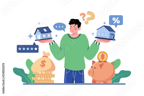 Man confused about choosing a house