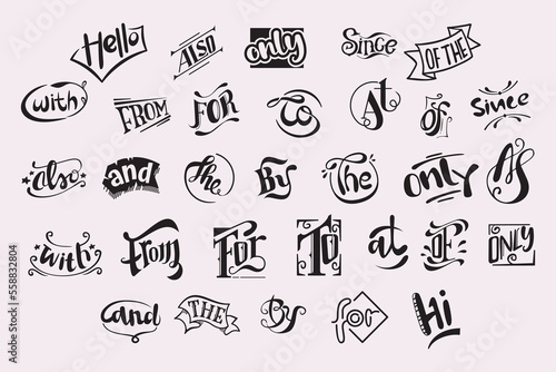 hand drawn alphabet catchwords 