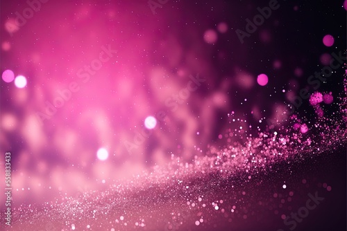 Pink abstract bokeh background, festive sparkles and blurs, glamorous bokeh background. AI © Terablete