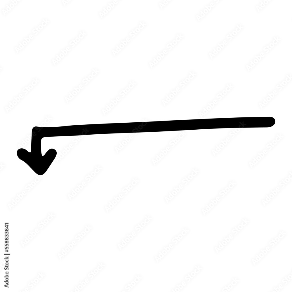 Fototapeta premium arrow hand drawn png. Vector illustration