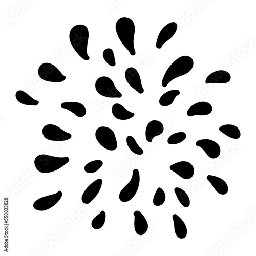 abstract organic dot aesthetic shapes. Vector illustration