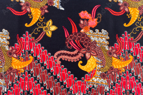 Thai silk traditional motif textile and texture background.