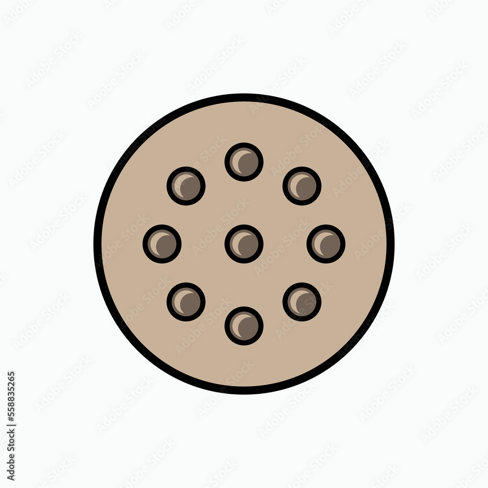 Biscuit Icon. Snack, Meal Symbol.   