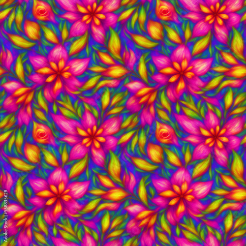 Seamless flowers pattern. E...