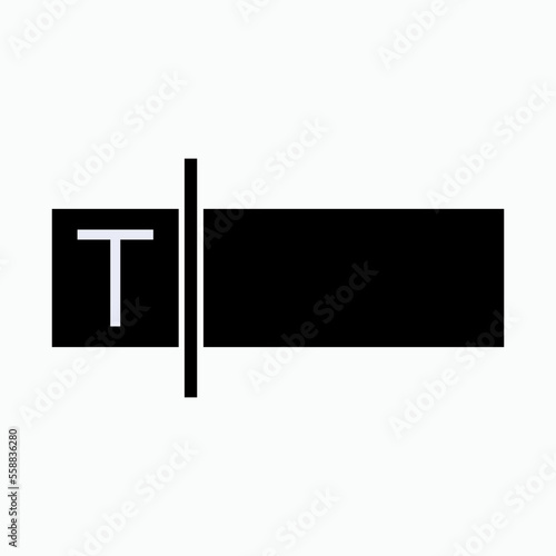 Type Text Here. Dialog Box, Typing Instruction Symbol.