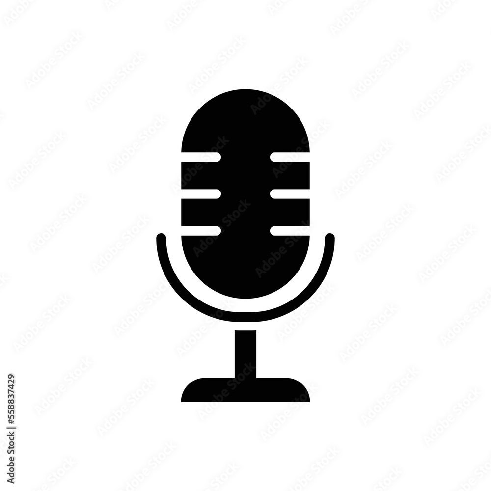 microphone icon vector design template in white background microphone icon vector design template in white background