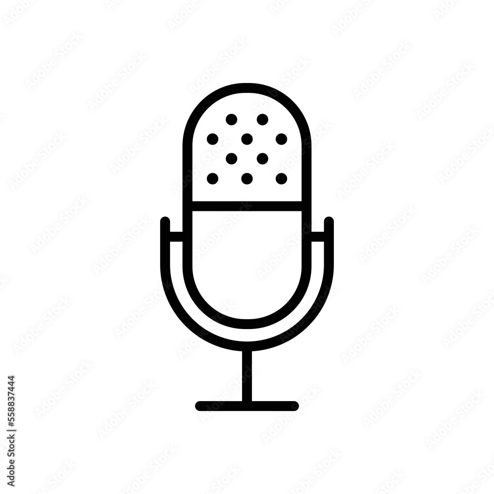 microphone icon vector design template in white background microphone icon vector design template in white background