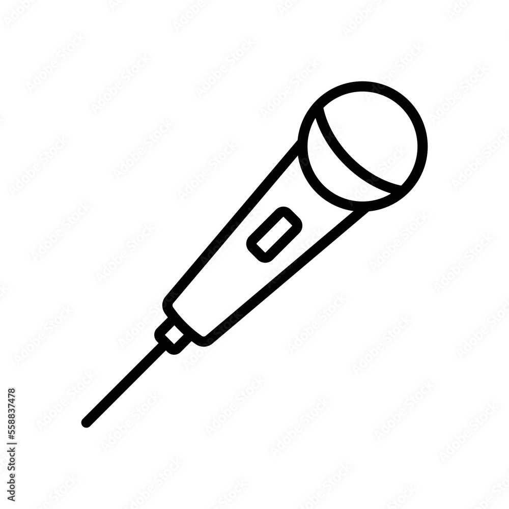 microphone icon vector design template in white background microphone icon vector design template in white background