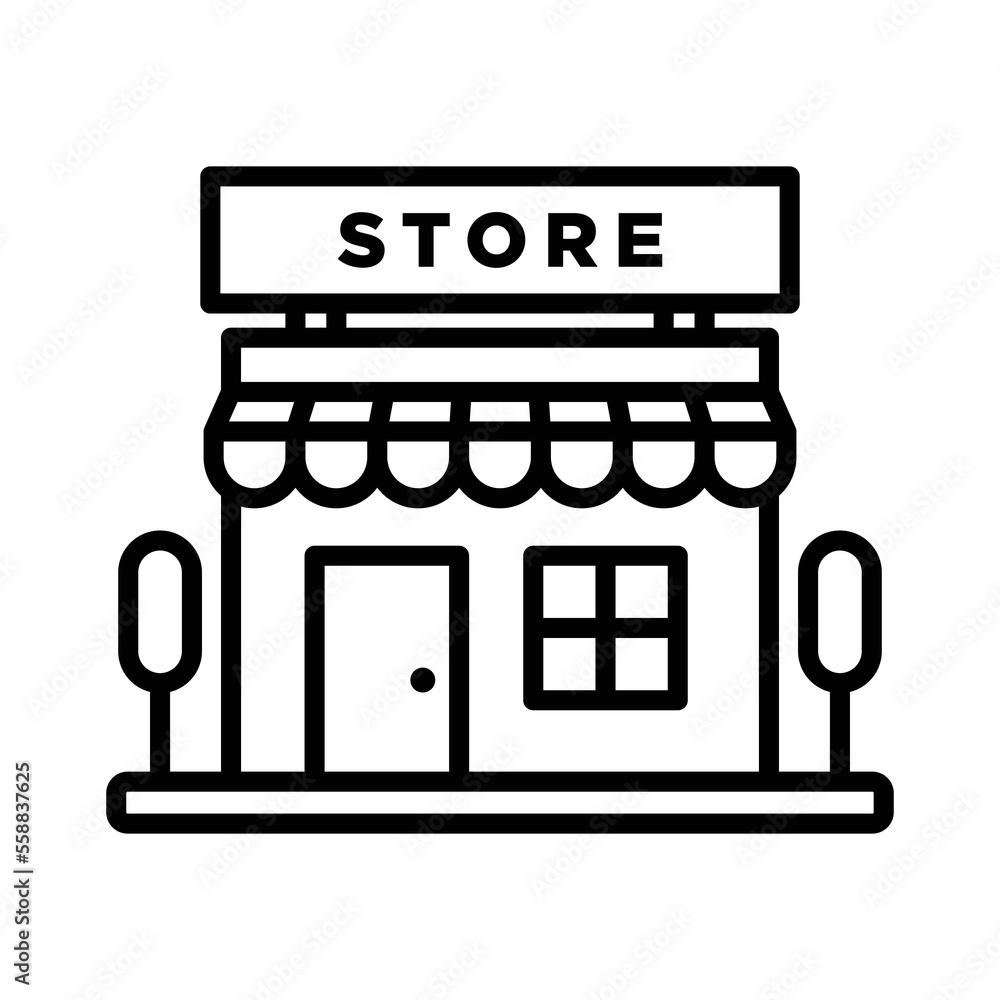 store icon vector design template in white background store icon vector design template in white background