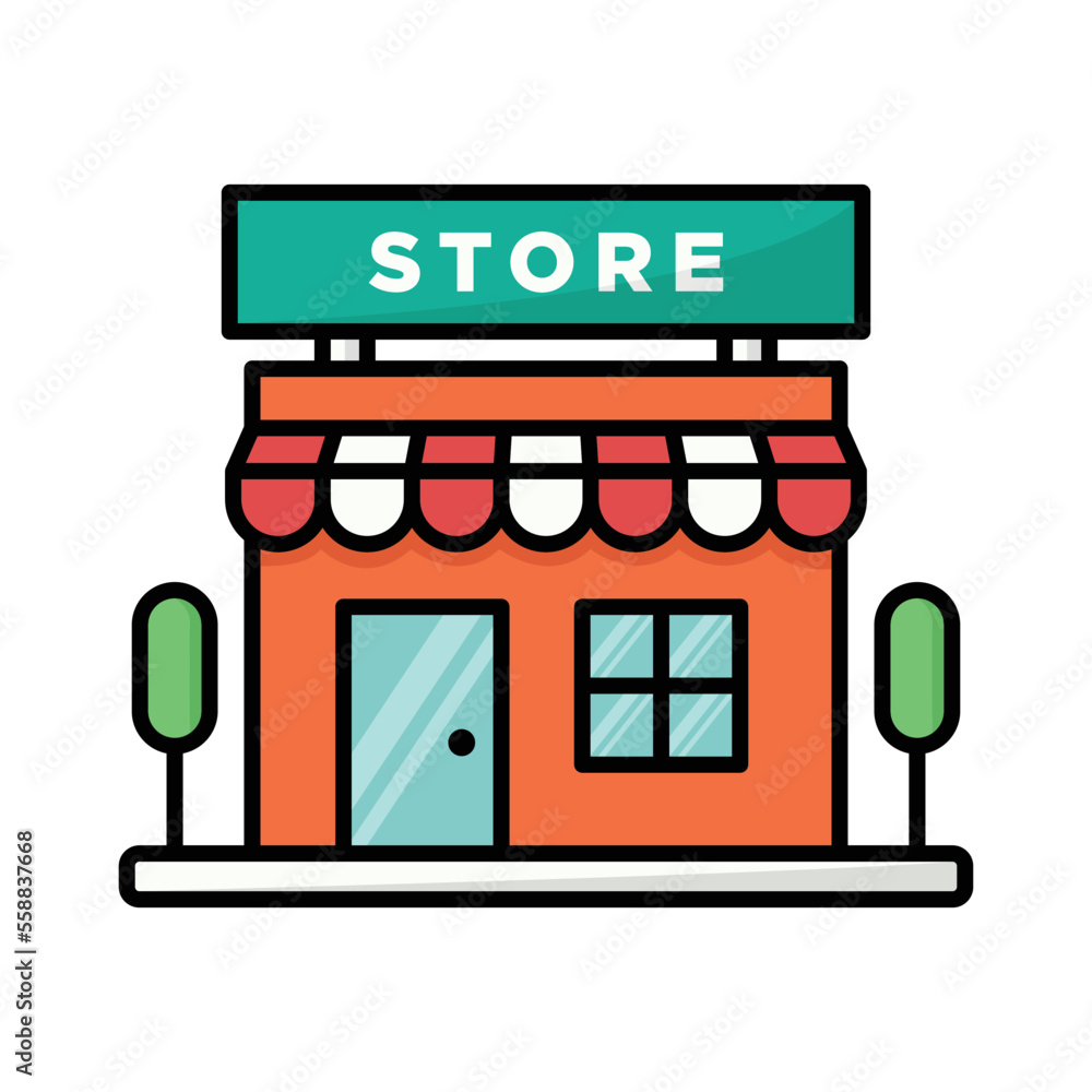 store icon vector design template in white background store icon vector design template in white background