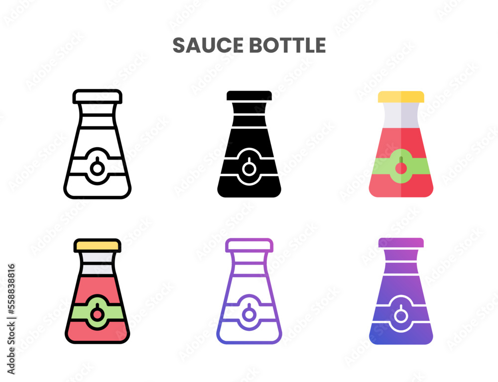 Sauce Bottle icons vector illustration set line, flat, glyph, outline color gradient. Great for web, app, presentation and more. Editable stroke and pixel perfect. Sauce Bottle icons vector illustration set line, flat, glyph, outline color gradient. Great for web, app, presentation and more. Editable stroke and pixel perfect.