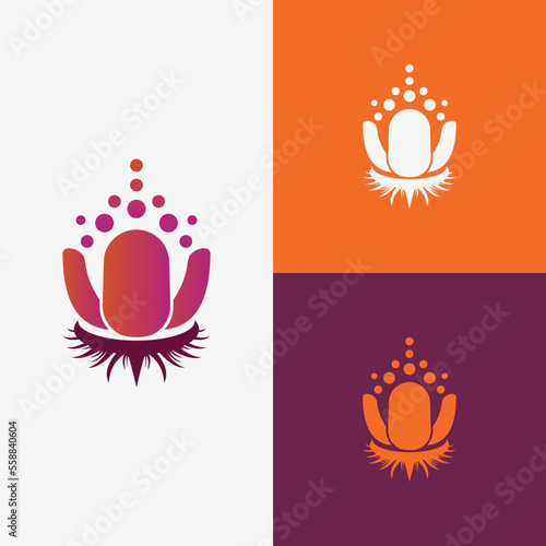 nail and Lash studio logo design with style and creative concept