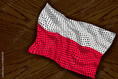 National Flag of Poland. Background  with flag  of Poland