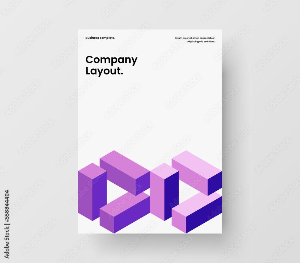 Fototapeta premium Amazing mosaic hexagons placard template. Modern poster vector design layout.