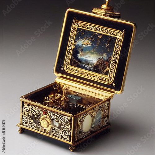 Tapety artystyczne Music Box, AI