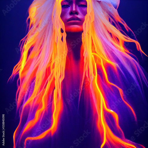 Volcano Goddess Pele, AI