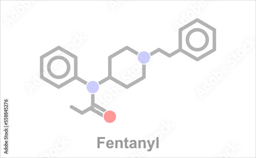 Simplified formula icon of fentanyl.