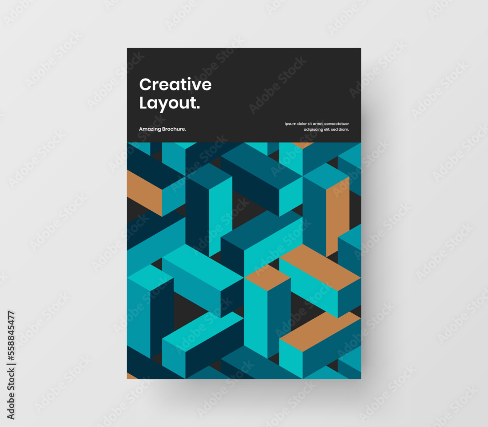 Modern poster design vector concept. Original mosaic tiles catalog cover template. Modern poster design vector concept. Original mosaic tiles catalog cover template.