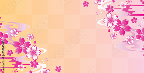 桜　春　花びら　背景
