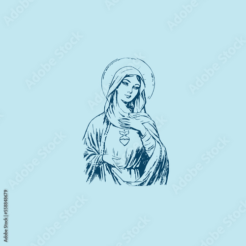 THESE HIGH QUALITY MOTHER MARIA VECTOR FOR USING VARIOUS TYPES OF DESIGN WORKS LIKE T-SHIRT, LOGO, TATTOO AND HOME WALL DESIGN