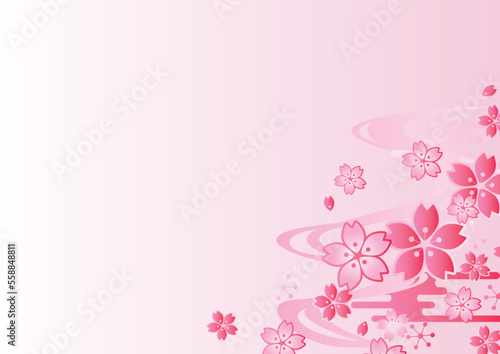 桜　春　花びら　背景
