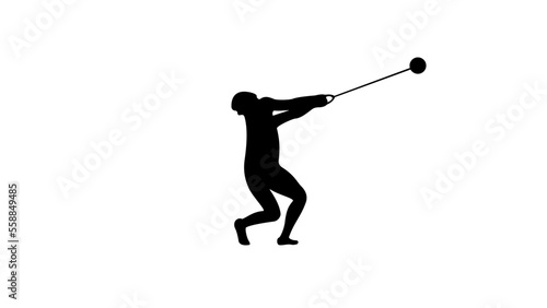 hammer throwing silhouette