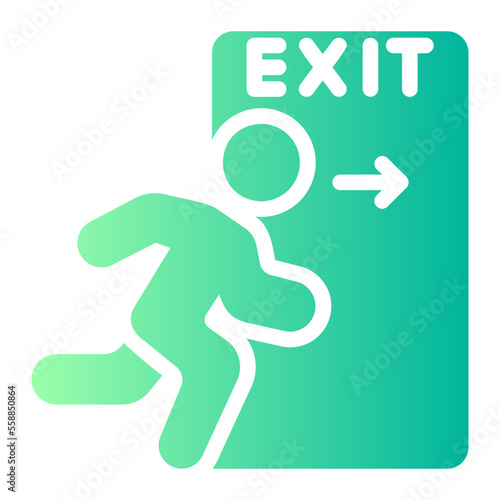 exit gradient icon