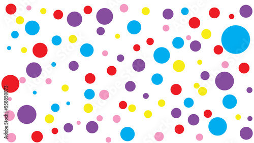 abstract yellow red and blue polka dot fabric geometric vector pattern background