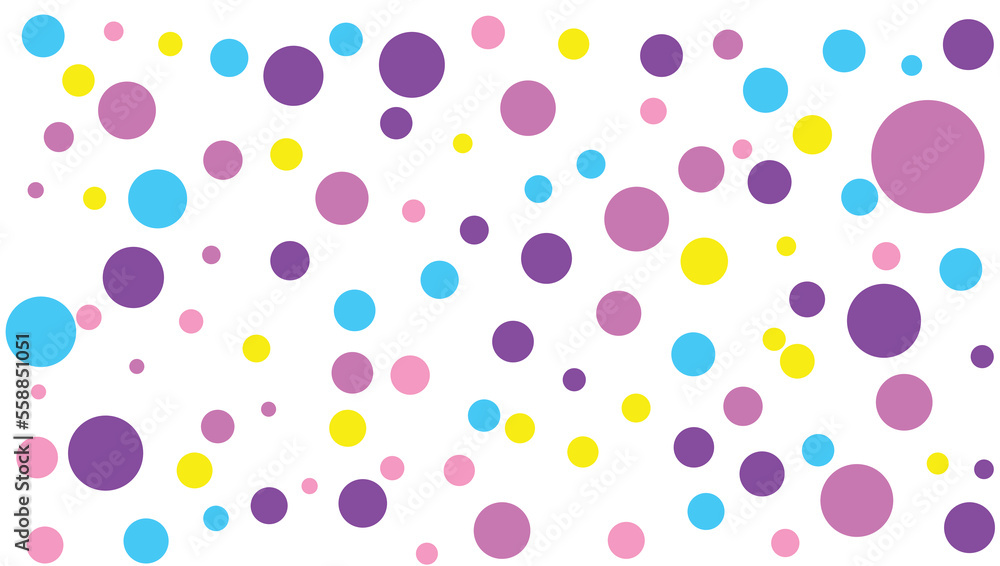 abstract  yellow  blue purple polka dot fabric geometric vector pattern background