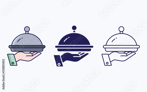 Food serving vector illustration icon