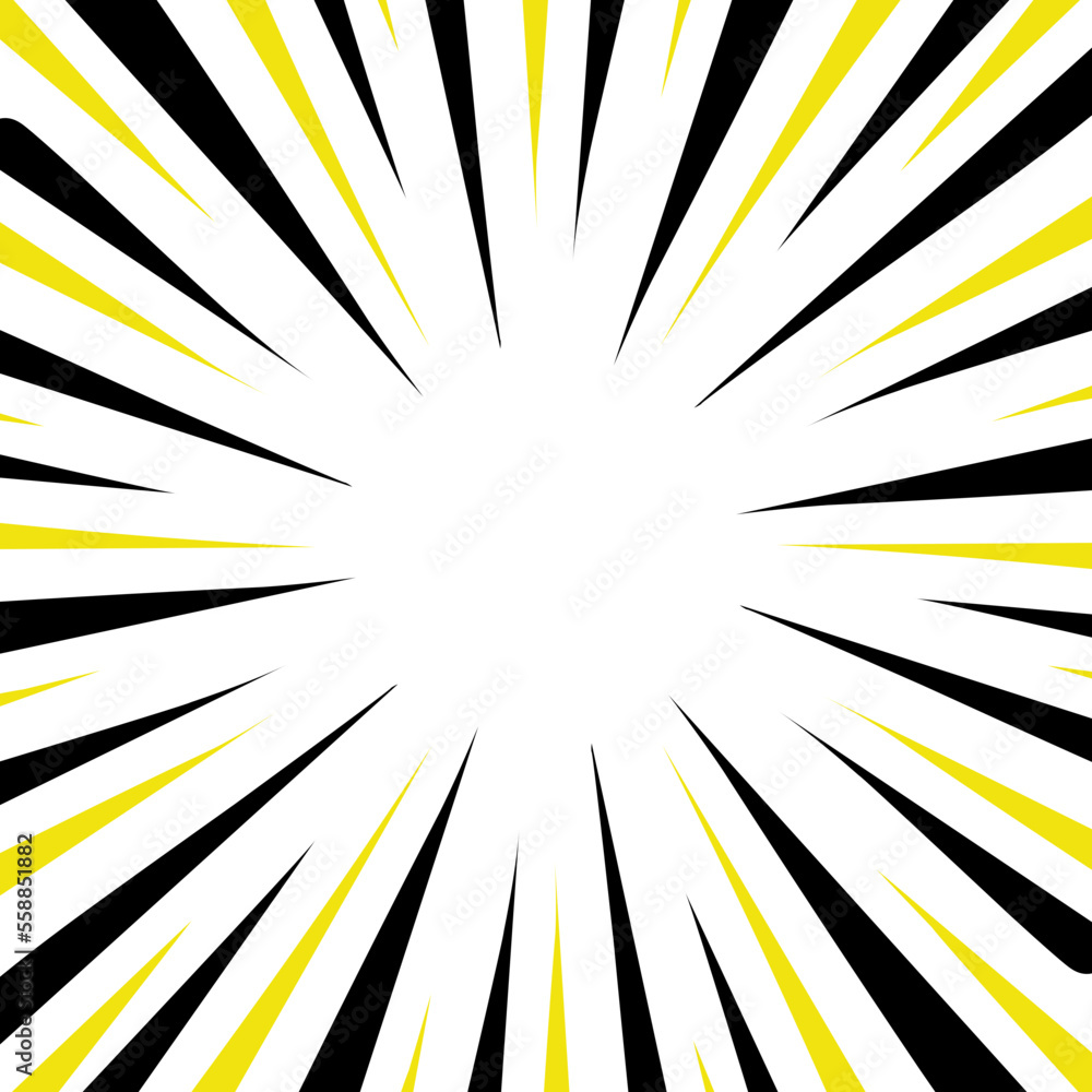 Obraz premium Comic background vector illustration in yellow and black colors. Perfect for comic backgrounds, posters, banners, stickers, books