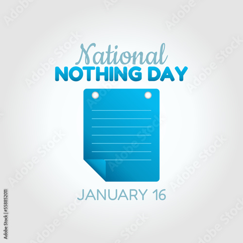 vector graphic of national nothing day good for national nothing day celebration. flat design. flyer design.flat illustration.