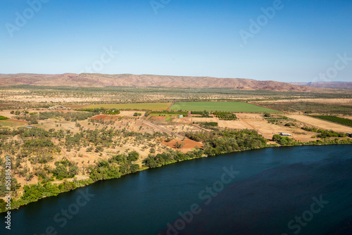 Farms on edge of Ord River Kununurra photo