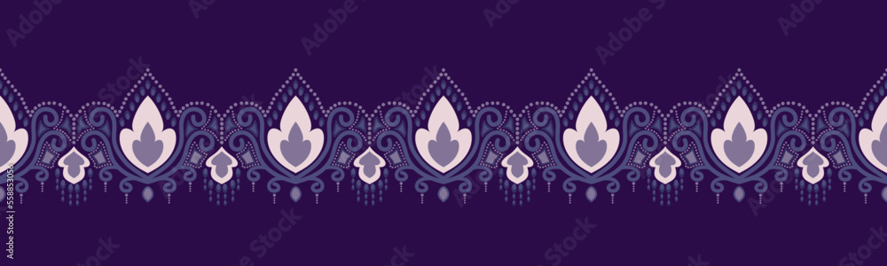 Obraz premium Ethnic pattern geometric design folklore ornament. Tribal ethnic vector texture. Seamless striped pattern in Aztec style. Figure tribal embroidery. Indian EP.19