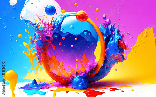 blob art water color paint glob art background