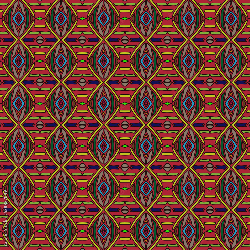 Abstract ethnic rug ornamental seamless pattern.Perfect for fashion, textile design, cute themed fabric, on wall paper, wrapping paper, fabrics and home decor.