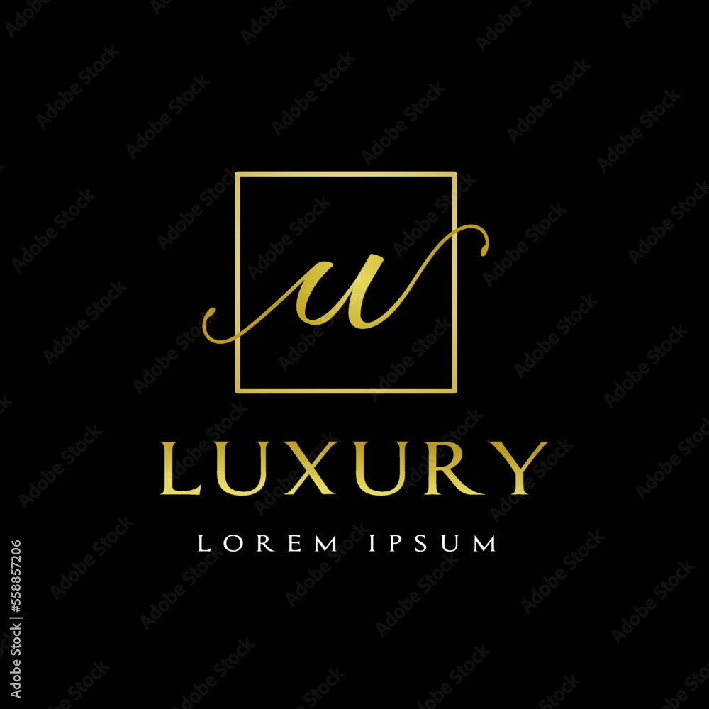 Luxury U Letter vector template logo. This font with gold and beautiful design, suitable for jewelry, cosmetic and brand. Luxury U Letter vector template logo. This font with gold and beautiful design, suitable for jewelry, cosmetic and brand.