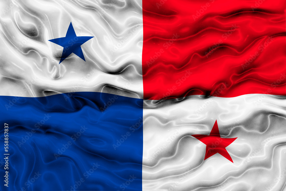 National flag of Panama. Background with flag of Panama. National flag of Panama. Background with flag of Panama.