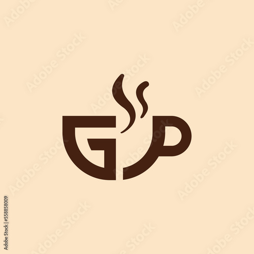 Letter GP Coffee Logo Design