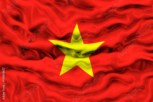 National flag of Vietnam. Background  with flag of Vietnam.