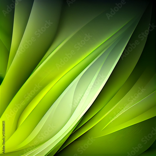 Fresh green abstract background ideal for nature backdrops, generative ia
